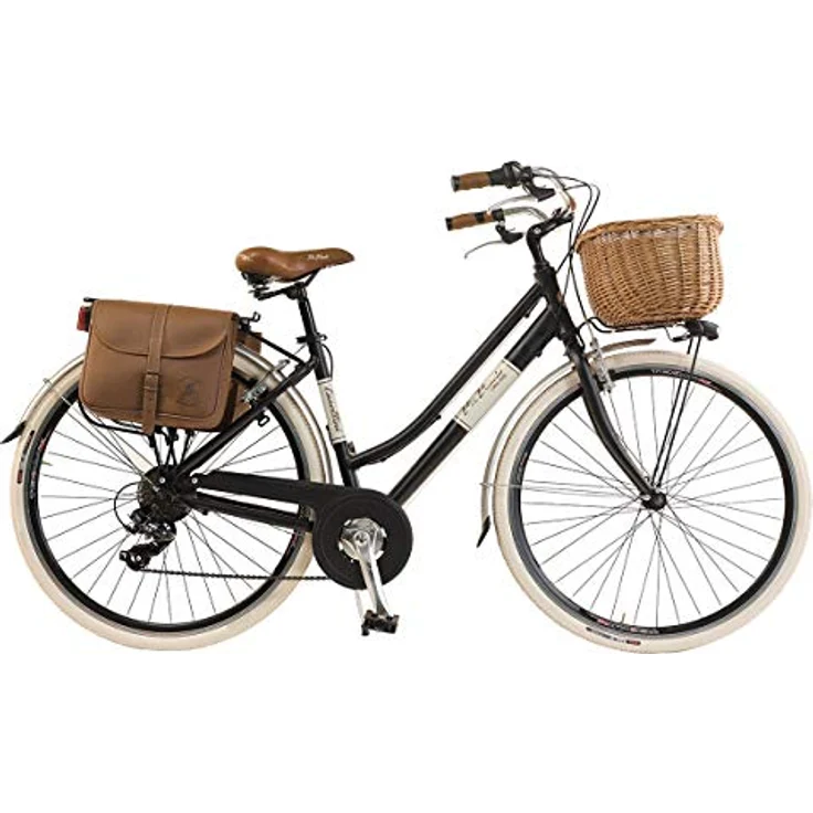 Via Veneto by Canellini Citybike CTB Donna Vintage Retro Aluminium (Schwarz, 46), 6-Gang Shimano TX50, 28 Zoll – Bild 1