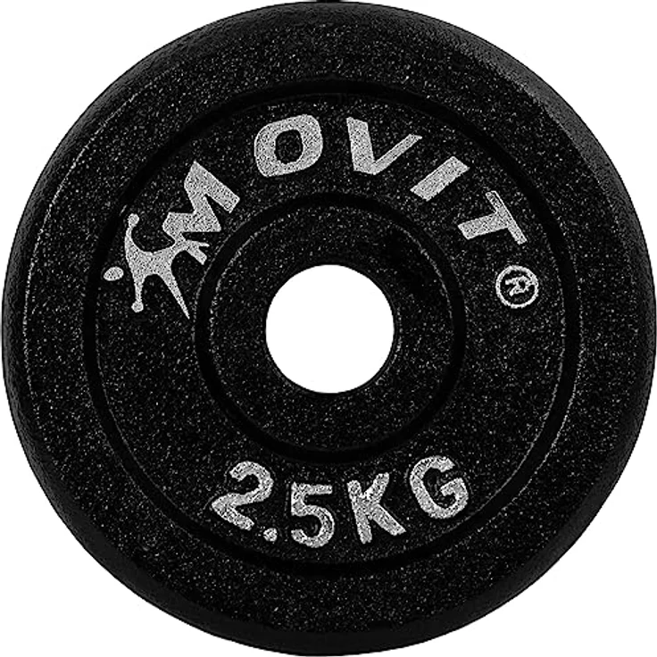 MOVIT Hantelscheiben Set PRO, Gusseisen, 4x 2,5 kg, kompatibel mit 30 mm Langhanteln, langlebig und vielseitig einsetzbar – Bild 3