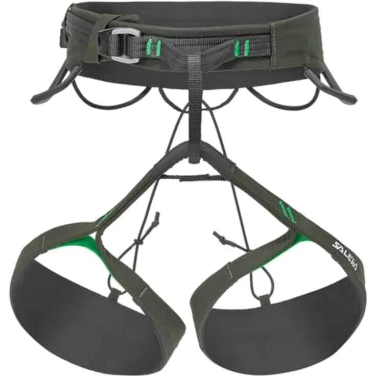 Salewa Agner Gurt Herren, Klettergurt mit gepolstertem Hüftgurt, grün, XL, leicht und langlebig, ideal für alpine Routen