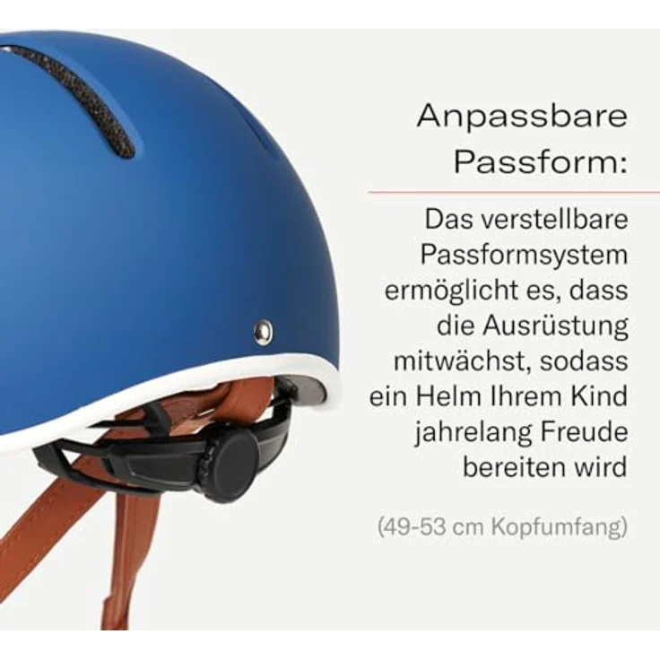 Thousand Jr, Velohelm für Kinder, verstellbar (49-53 cm), veganer Mikrofaser-Riemen, abnehmbarer reflektierender Sticker, sicherheitszertifiziert – Bild 3