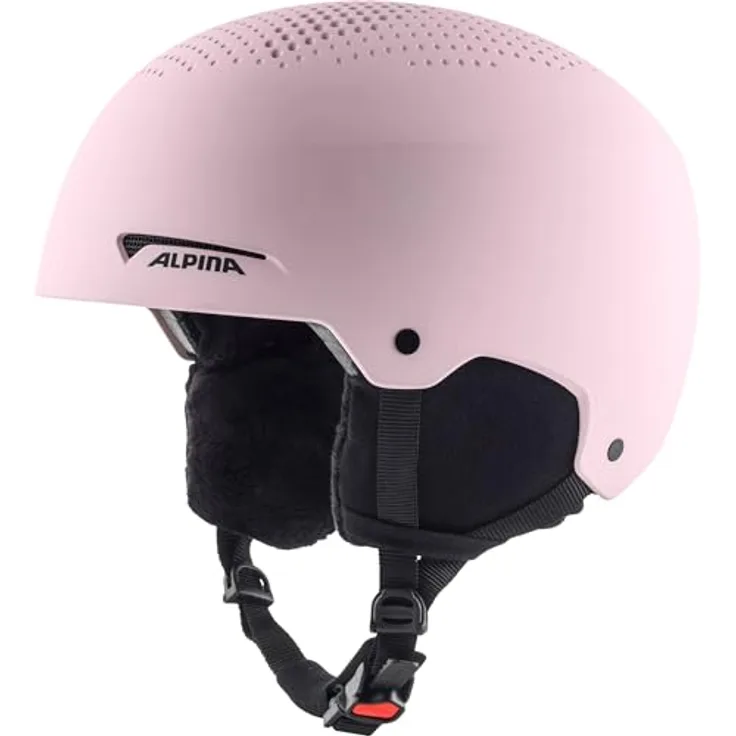 ALPINA ARBER Skihelm für Erwachsene, leichter Hartschalenhelm mit abnehmbaren Ohrenpolstern und optimaler Stoßabsorption - Rose matt - M (54-58 cm)