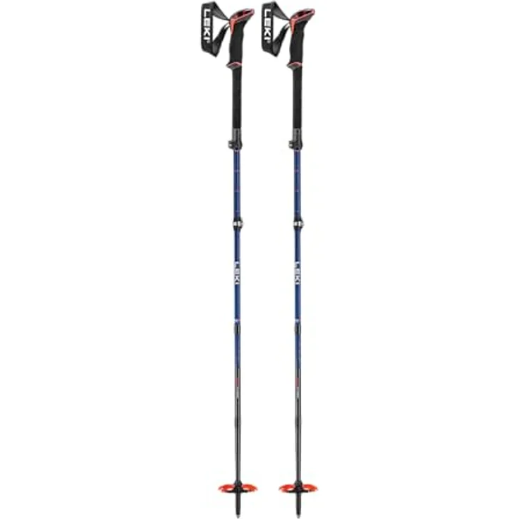 LEKI Sherpa FX Carbon Skistöcke, faltbar und verstellbar, 110-130 cm, Midnight Blue-darkblue-red, 272 g pro Paar – Bild 2