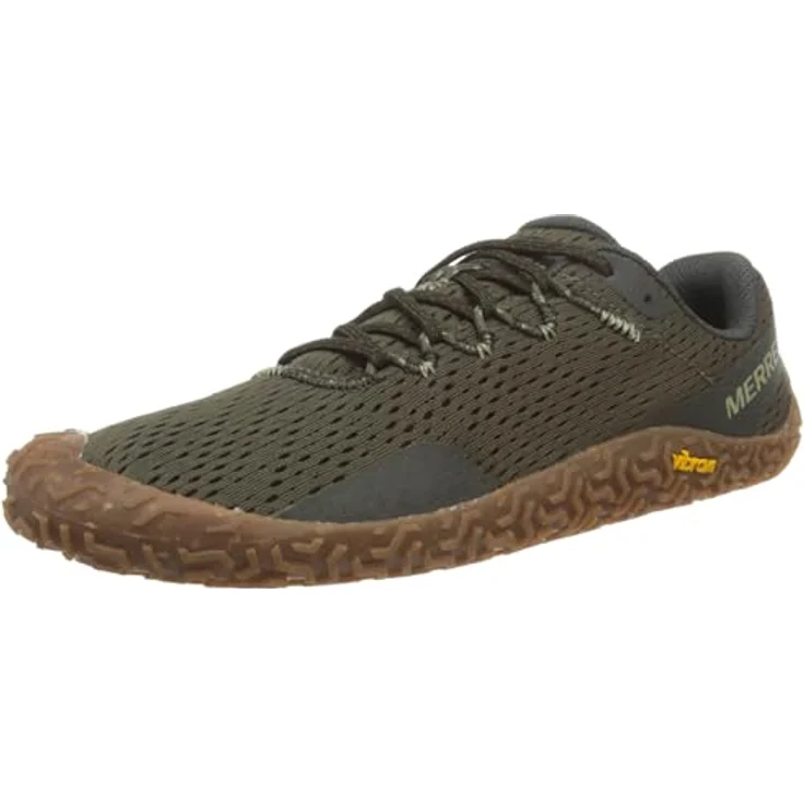 Merrell Vapor Glove 6, Herren Wanderschuhe, atmungsaktives Obermaterial aus 100 % recyceltem Mesh, Vibram EcoStep-Aussensohle, vegan-freundlich, Grün, Größe 41 – Bild 1