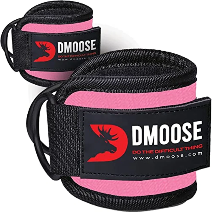 DMoose Fußschlaufen Kabelzug - Kickbacks Fußschlaufen - Fußmanschetten Kabelzug - 2 Stück Kabelzug Fußschlaufen für Fitness Training - Ankle Strap Fußschlaufen für Frauen und Männer – Bild 1