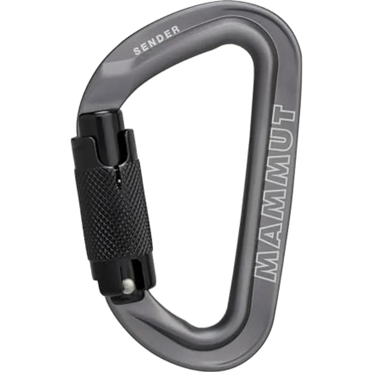 Mammut Sender Twistlock Karabiner, extrem kompakt und leicht, D-Form, Twistlock-Verschluss, grau