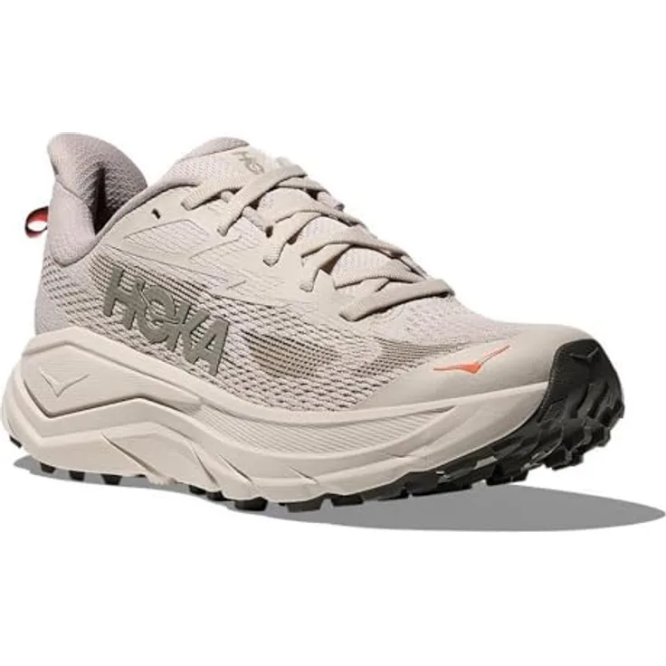 Hoka WIP 0001168717-SPH, Trailrunningschuhe für Normalpronierer, STUCCO/ASPHALT, Größe 37 1/3, atmungsaktives Obermaterial, dämpfende EVA-Zwischensohle, abriebfeste Laufsohle mit 4 mm Stollen