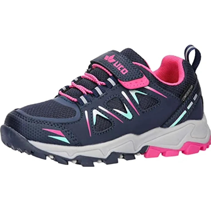 Lico Allen VS, leichte Mädchen Trekkingschuhe, atmungsaktiv und wasserdicht mit Comfortex Klimamembrane, marine