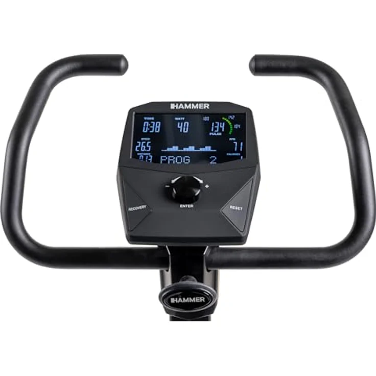 HAMMER Ergometer Exum XTR, Heimtrainer mit Bluetooth, 12 Trainingsprogrammen, Induktionsbremssystem, präzise Wattsteuerung bis 400 Watt, 150 kg Gewichtsbelastung – Bild 2