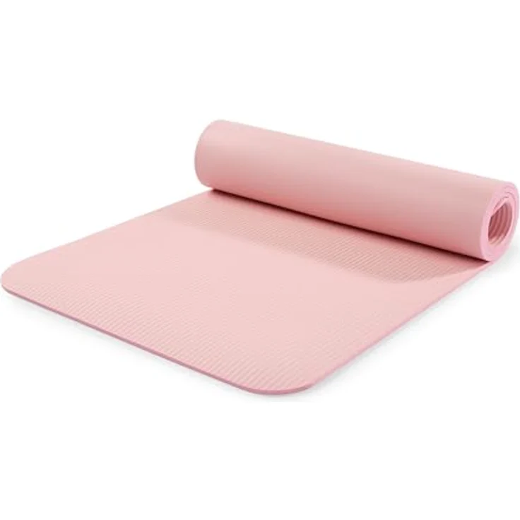 HyperMotion Yogamatte HYP55 YOGA MAT 0.8P, NBR-Schaum, 183x61 cm, 8 mm Komfortstärke, pink mit Tragegurt – Bild 17