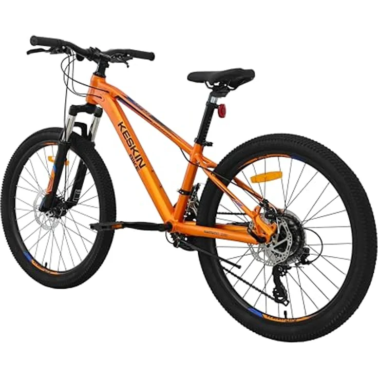 Keskin HT MTB1 24" Kinder Mountainbike, 21-Gang Shimano, 2.35" Luftreifen, Aluminiumrahmen, orange, Scheibenbremsen – Bild 3