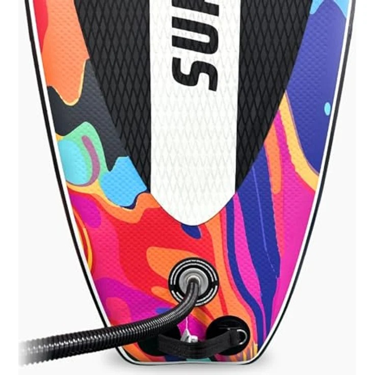 SF SUPRFIT Inflatable SUP-Board Water Marble, 330 cm Touring Set mit Pumpe, Paddel, Finnen, Rucksack, Leash & Reparaturkit, rutschfestem EVA-Pad – Bild 5