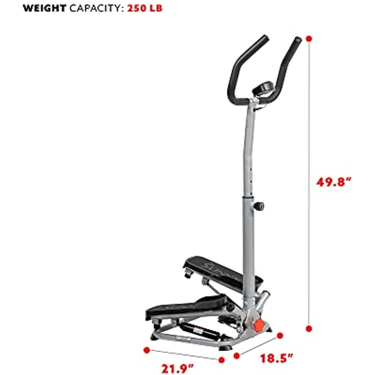 Sunny Health & Fitness Silberne Drehstufensteppermaschine mit Handgriff SF-S020027 – Bild 5