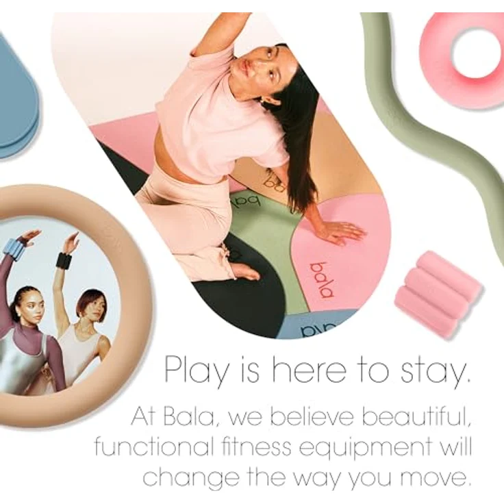 Bala PLAYMAT Light – Yoga Matte aus natürlichem Kautschuk, 5 mm dick, Farbe Sand, rutschfest und feuchtigkeitsableitend, 181 x 67 cm, für drinnen und draußen – Bild 5