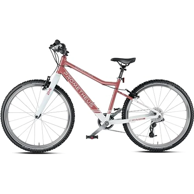PROMETHEUS BICYCLES PRO 24 Zoll Kinderfahrrad, 8-Gang SRAM Schaltung, ultraleichter AA-6061 Alurahmen, V-Brakes, SCHWALBE Reifen, Lila – Bild 4