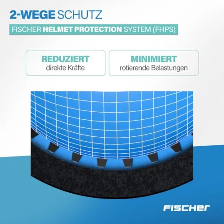 Fischer Fahrradhelm MTB Plus Andes L/XL, schwarz, mit integriertem Akku-Magnet-Rücklicht und FHPS-Sicherheitssystem – Bild 4