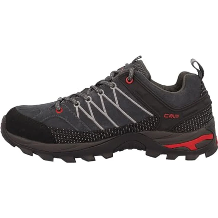 CMP RIGEL LOW TREKKING SHOES WP, wasserdichte Wanderschuhe mit Gummi-Profillaufsohle, grau – Bild 3