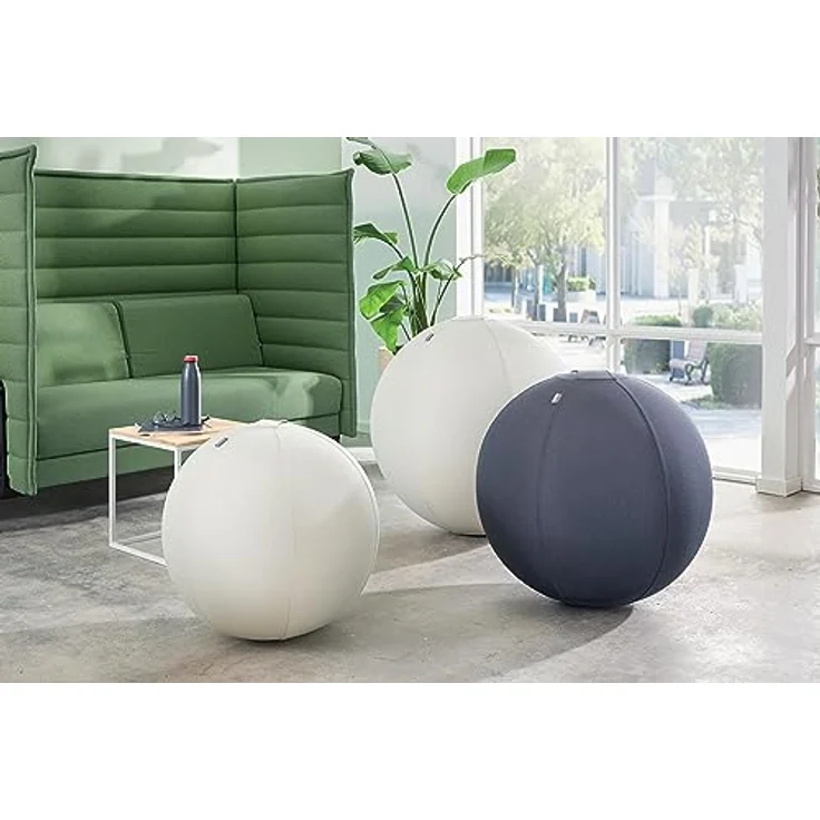 Leitz Ergo Active Gymnastikball, 55 cm, ergonomisch, anti-Wegroll-Design, TÜV-zertifiziert – Bild 9