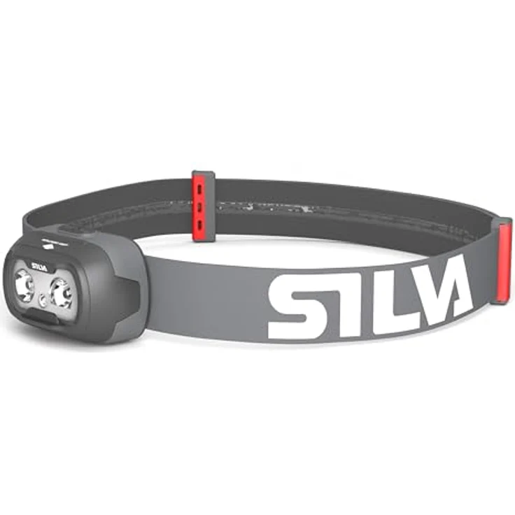 Silva Seek 450, LED Stirnlampe wiederaufladbar mit 450 Lumen, 3 Helligkeitsstufen, Weiß & Rotlicht, IPX5 wasserfest, Akkuanzeige – Bild 1