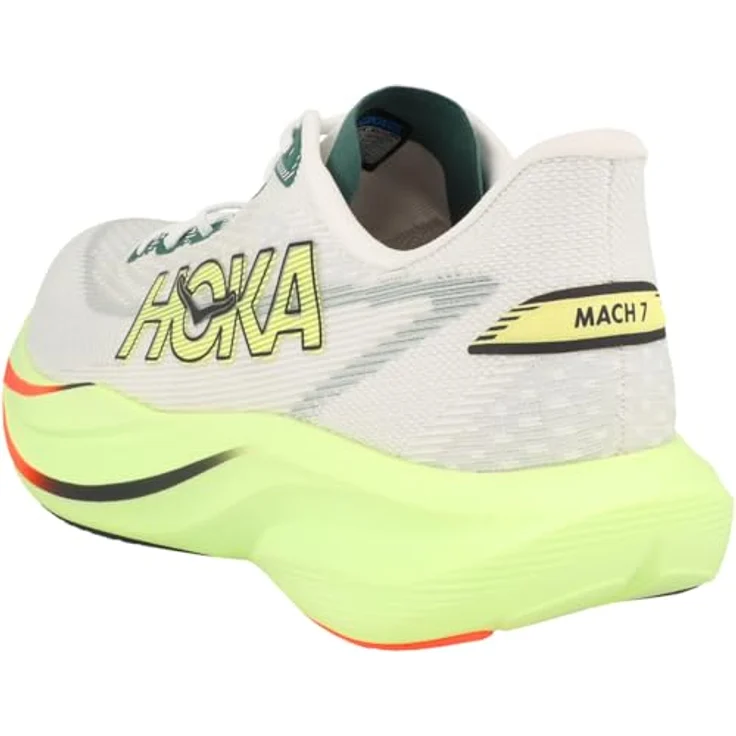 Hoka One One Mach 7 Frost, Laufschuh für Herren mit reaktionsfreudiger Dämpfung, Grau/Neon Yuzu, Größe 42 – Bild 6