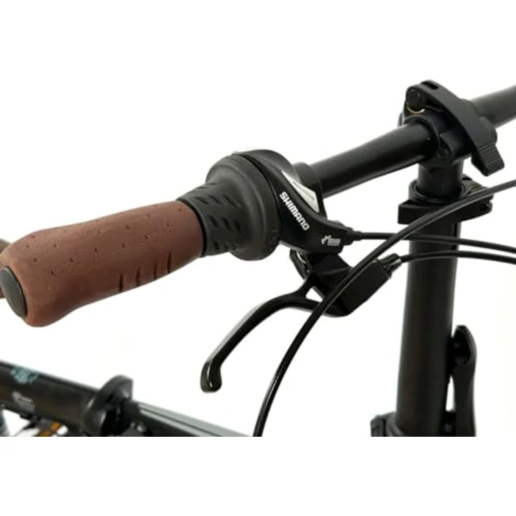 Toys Store GmbH 20 Zoll Alu Faltrad Klapprad Shimano 7Gang-Schaltung Camping Rad Klappfahrrad (Grau-Rot) – Bild 4