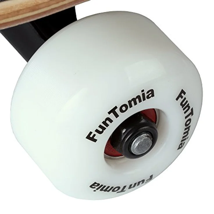 FunTomia® Skateboard mit ABEC-9 Kugellagern, 100A Rollenhärte, 7-lagigem kanadischem Ahornholz, 78,5 cm Länge, 130 kg Tragfähigkeit, inkl. Tasche – Bild 4