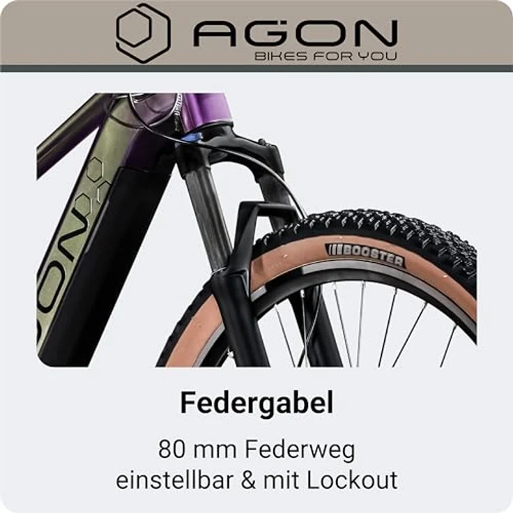 Agon Alpha E Bike Mountainbike Herren oder Damen 27,5 Zoll Pedelec 170 - 190 cm, sunrise black metallic – Bild 11