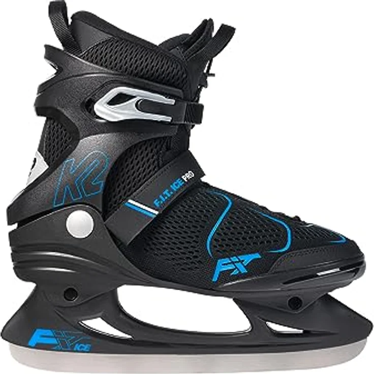 K2 Skates F.I.T. ICEPro Herren Schlittschuhe, Stabilität Plus Cuff und Edelstahlkufen, Schwarz-Blau, 25H0001 – Bild 2