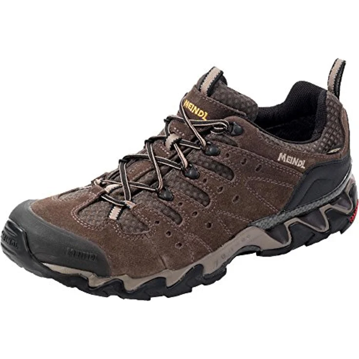Meindl Trekkingschuh, mocca, Velourleder/Mesh, GORE-TEX Futter – Bild 1