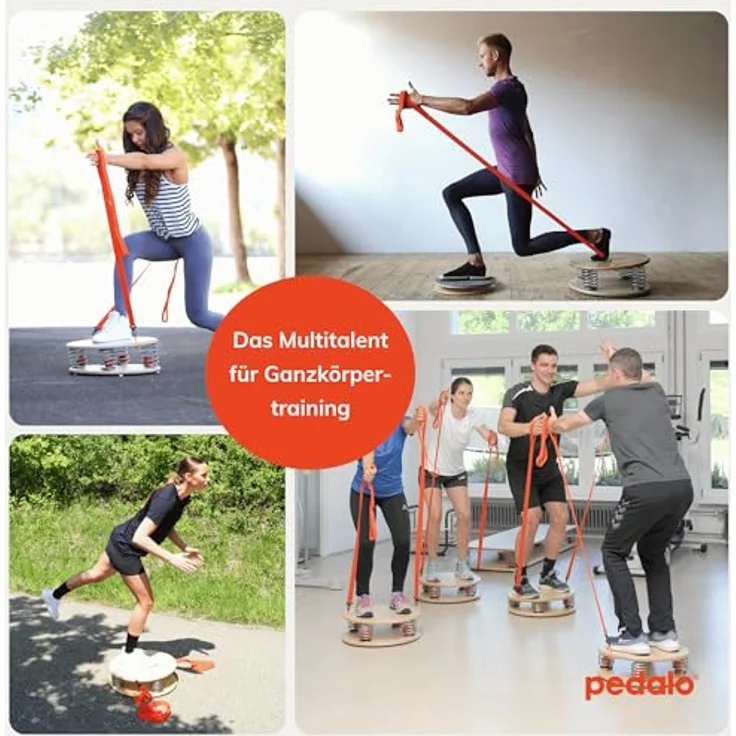Pedalo Vestimed® 50, Balance Trainer aus wasserfest verleimtem Birke Multiplex Holz, max. Benutzergewicht 120 kg, inkl. 2 Widerstandsbänder und Übungsanleitung – Bild 4