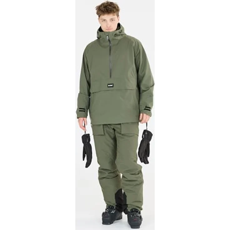 Slope Ruki M Ski Anorak, wasserdichte Skijacke mit 15.000 mm Wassersäule, grün, Größe M – Bild 3