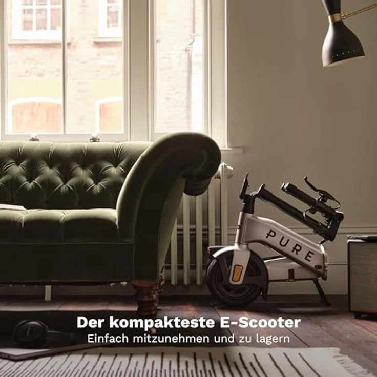 Pureelectric E-Scooter PURE Flex Platinum, straßenzugelassen, ultrakompakt, 20 km/h, gefedert, bis zu 40 km Reichweite – Bild 6