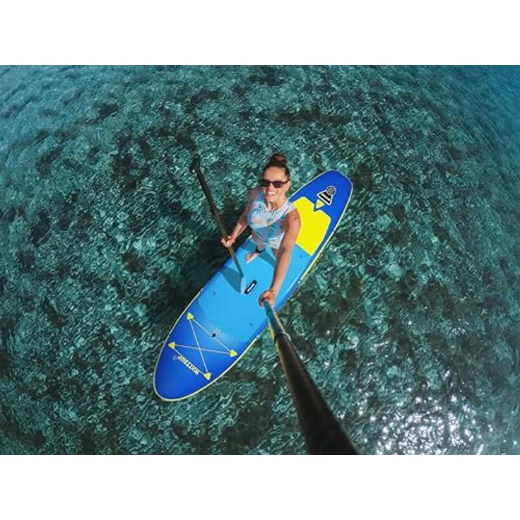 WattSUP F10 SUP Board Stand Up Paddle Surf-Board Paddel ISUP 305x81cm, Blau/Yellow – Bild 12