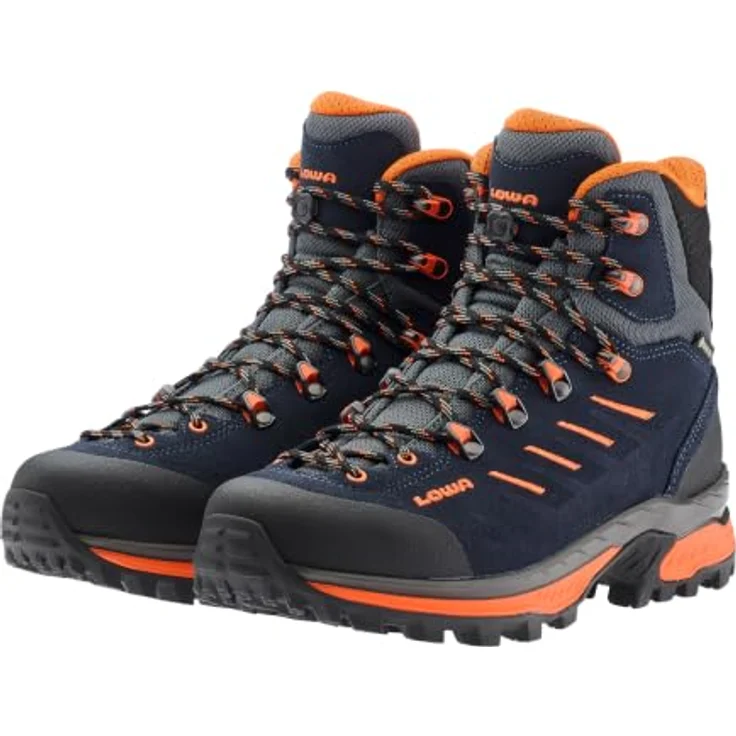 LOWA RANDIR GTX MID, Halbhohe Trekkingschuhe mit GORE-TEX Membran, Navy/Orange, für Herren – Bild 6