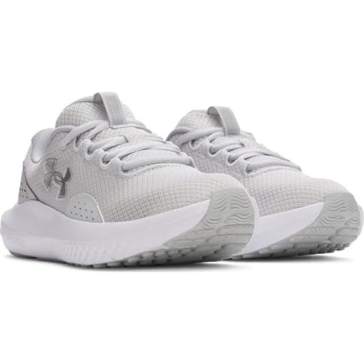 Under Armour UA W Charged Surge 4, Damen Laufschuhe, atmungsaktives Obermaterial, Grau/Silber, Größe 36 – Bild 3