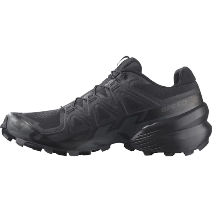 Salomon Speedcross 6, Trail Schuhe Herren mit robustem Mesh-Obermaterial und Schnellschnürung, schwarz – Bild 4