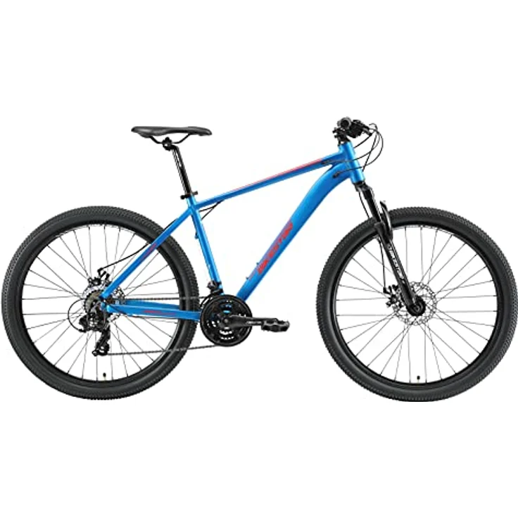 BIKESTAR Alu Mountainbike 27. 5 Zoll | 21 Gang Hardtail Sport MTB 18 Zoll Rahmen Scheibenbremse Federgabel | Blau Orange – Bild 3