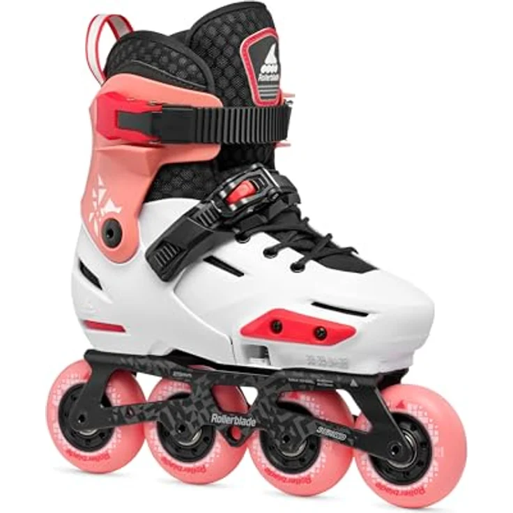 Rollerblade APEX, Inline-Skates für Jungen, urbaner Freestyle, verstellbar 29-32, Platin/Koralle, mit Shock-Absorber und vielseitiger Schienen-Konstruktion – Bild 1