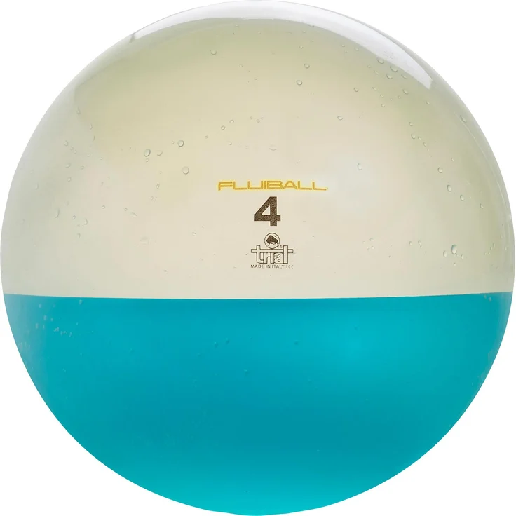 Trial Fluiball Medizinball, 4 kg, 250 mm, hellblau, aus robustem Silikon, mit Flüssigkeitsfüllung
