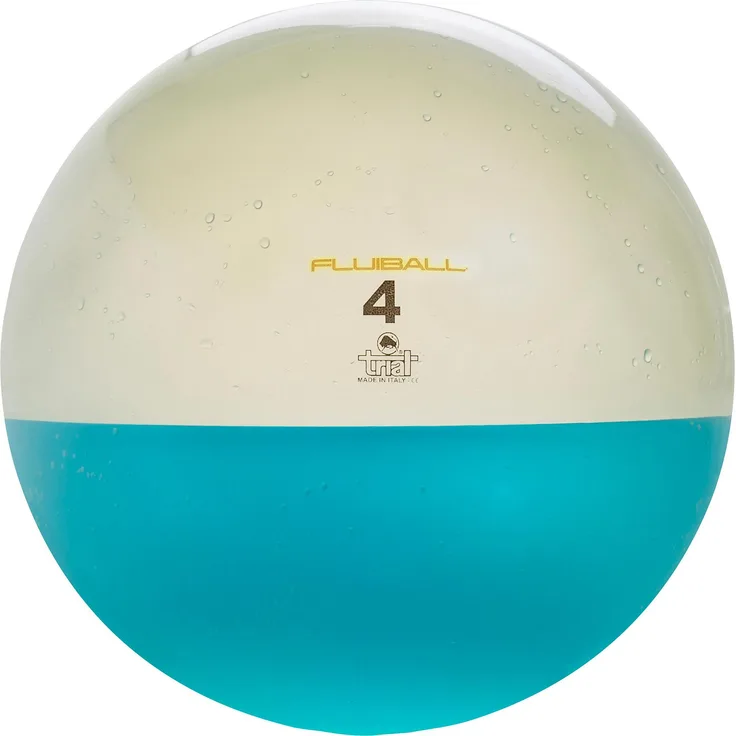 Trial Fluiball Medizinball, 4 kg, 250 mm, hellblau, aus robustem Silikon, mit Flüssigkeitsfüllung