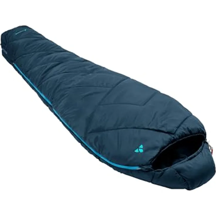 Vaude Sioux 800 XL II SYN, Kunstfaserschlafsack für Wandern und Camping mit Mumienschnitt, Komfortbereich 0 °C, recycelte Materialien, 230 cm