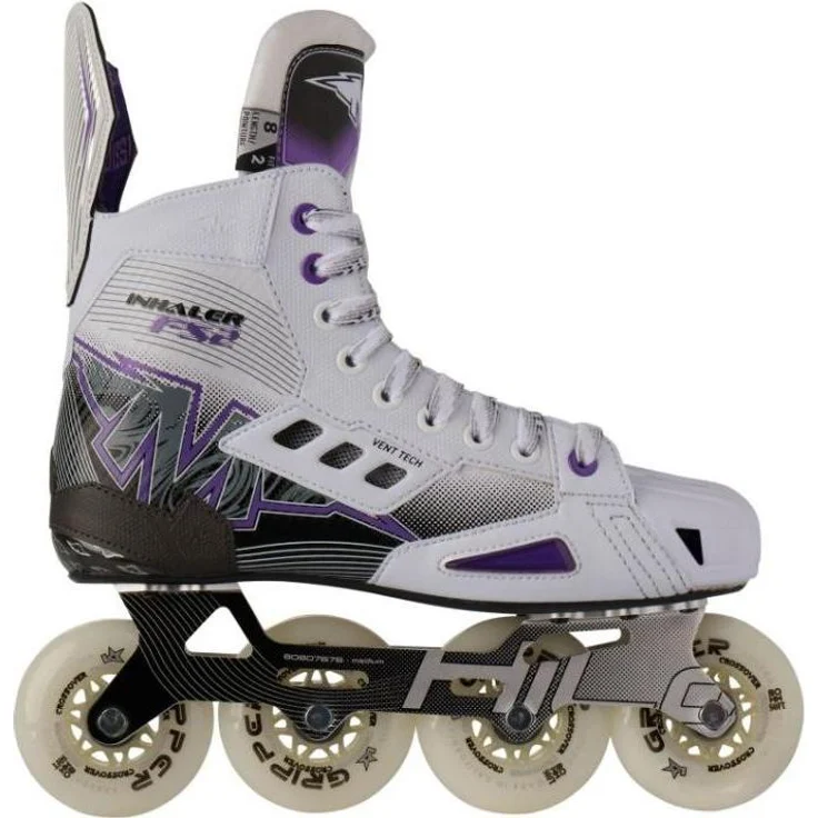 Mission Inhaler FS2 SR, Inline Skates (45) mit einteiligem Aluminium-Chassis, ABEC 7 Kugellagern und Gripper Soft Wheels für hohe Geschwindigkeit und exzellente Kontrolle.