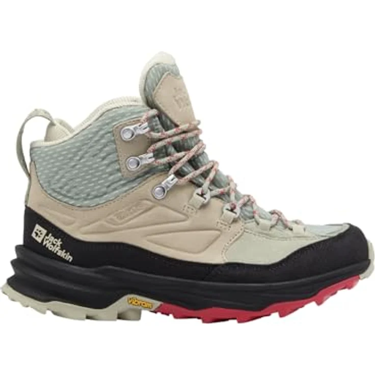Jack Wolfskin Cyrox Texapore Mid, Damen Wanderschuhe, atmungsaktiv und wasserdicht, Grün, Größe 37.5 – Bild 2