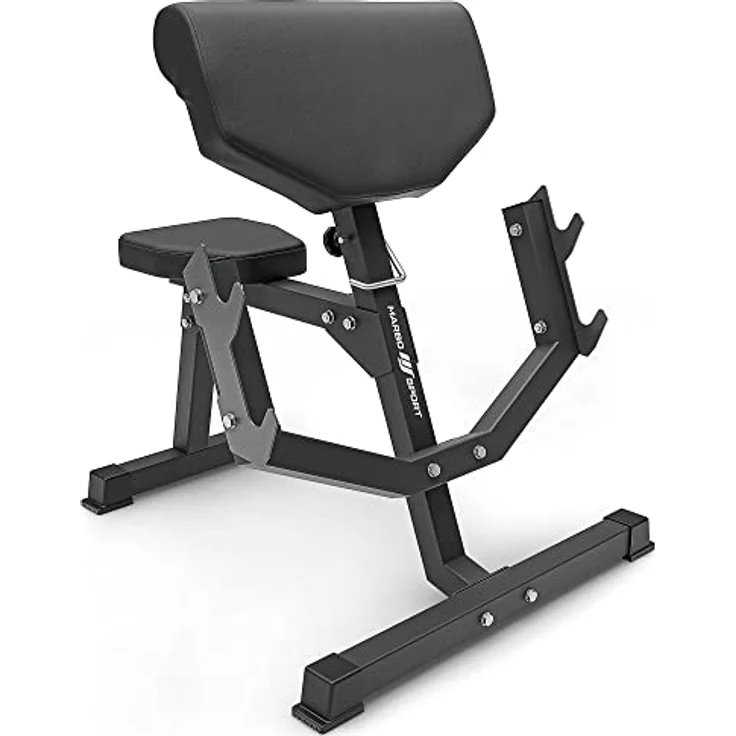 Marbo Sport Curl Pult - Scott Bank MS-L107 2.0, höhenverstellbare Armpolster, Hantelablage, stabile langlebige Konstruktion, Made IN EU – Bild 5