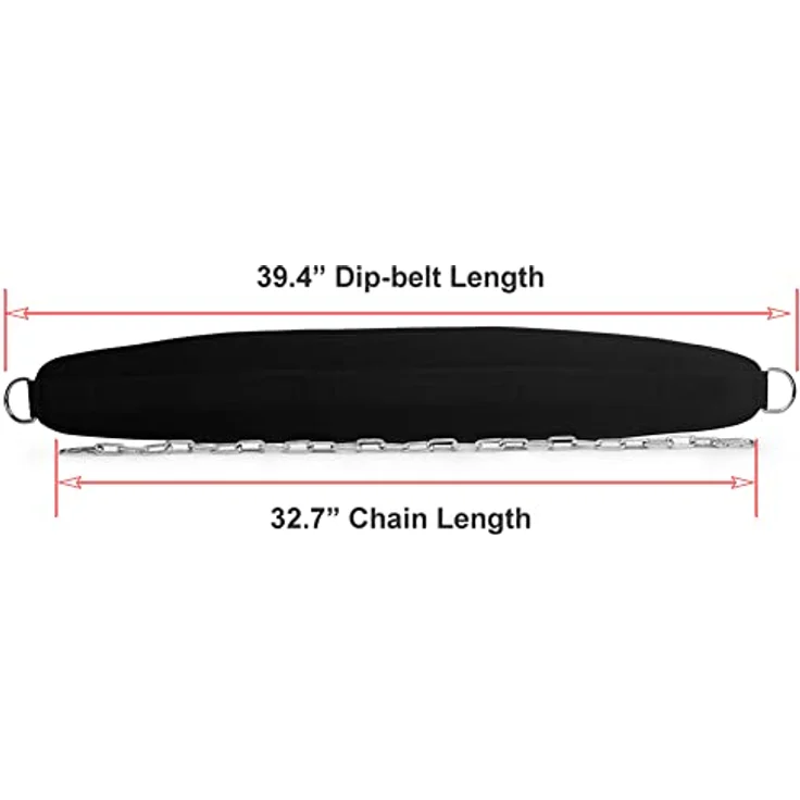 HemeraPhit Gewichtete Klimmzug Dips Gürtel Kette Doppel D Ring Gewichtheben Rückengurte Home Gym Zubehör Hüftgurt (doppelter D-Ring) – Bild 4