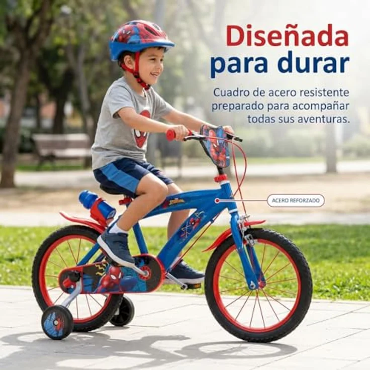 Spiderman Kinderfahrrad, 16 Zoll, blau und rot, für Kinder von 5 bis 8 Jahren – Bild 8