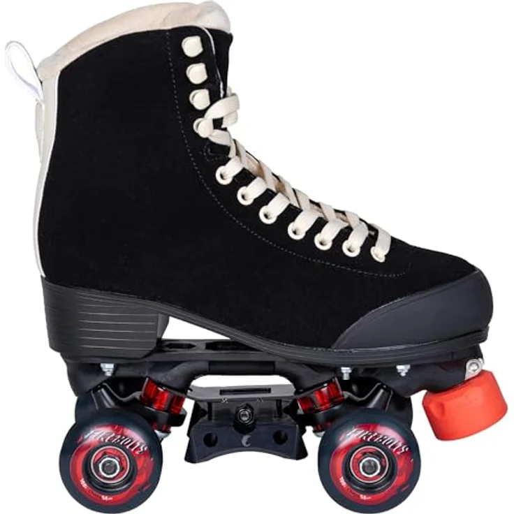 Chaya Park Dark Soul, Damen Rollschuhe, Lifestyle Rollerskates, schwarz, PU-Leder mit Wildleder-Finish, vulkanisierte TPU-Spitze, optimierte Kontrolle mit Shari-Platte und Park Pro-Trucks – Bild 1
