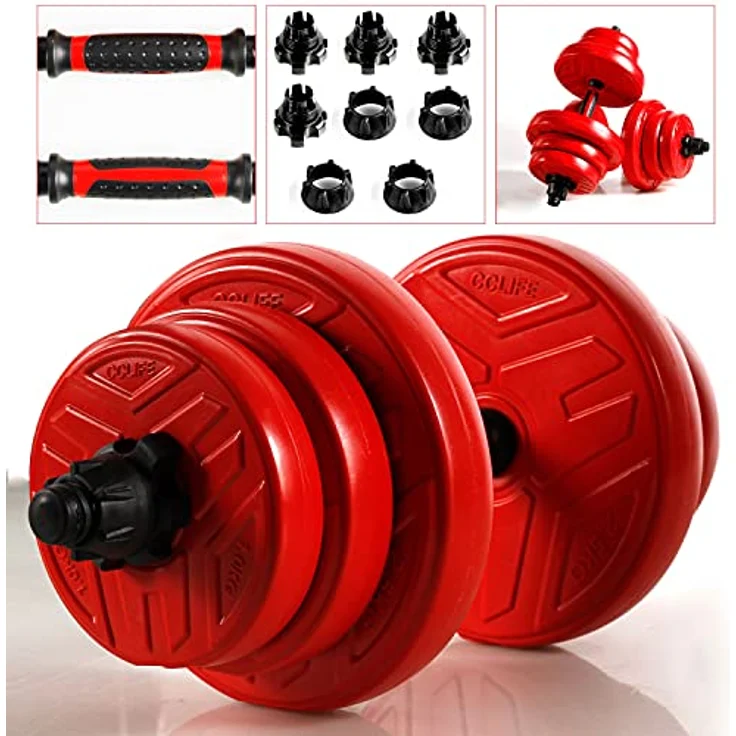 CCLIFE Hanteln Set 2er Kurzhanteln 20 30 40kg Hantelset professionell Dumbbell ohne Verbindungsstahlrohr Gewichten-ZERRO – Bild 2