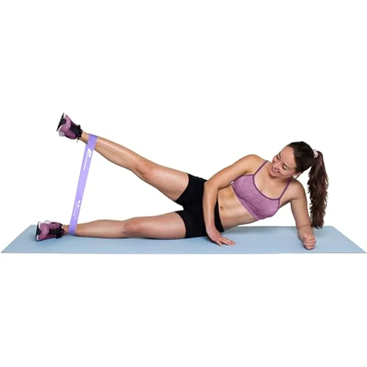Panathletic Fitnessbänder 5er Set, 5 verschiedene Stärken, hochwertiges Naturlatex, Übungsanleitung und E-Book auf Deutsch, Tragebeutel – Bild 2