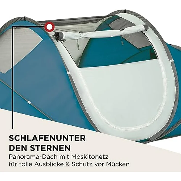 Coleman Fast Pitch Pop Up Zelt Galiano 2, 2 Mann Wurfzelt, wasserdicht WS 2.000mm, 2,3 x 1,35 x 0,9 m, Packmaß Ø 77 cm, 2,5 kg – Bild 5