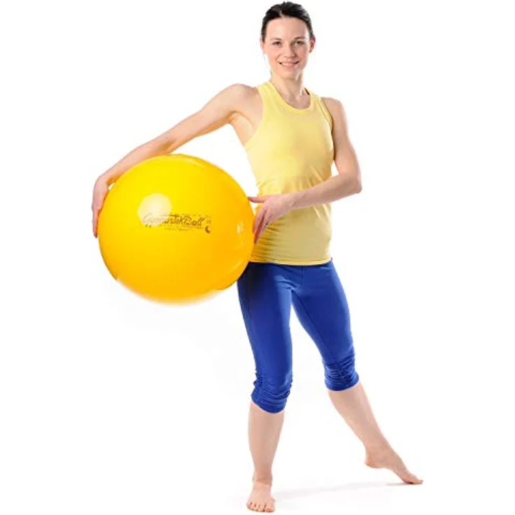 Original Pezzi Pezziball Standard 42 cm m. Ballschale Kombi Gymnastikball gelb – Bild 3